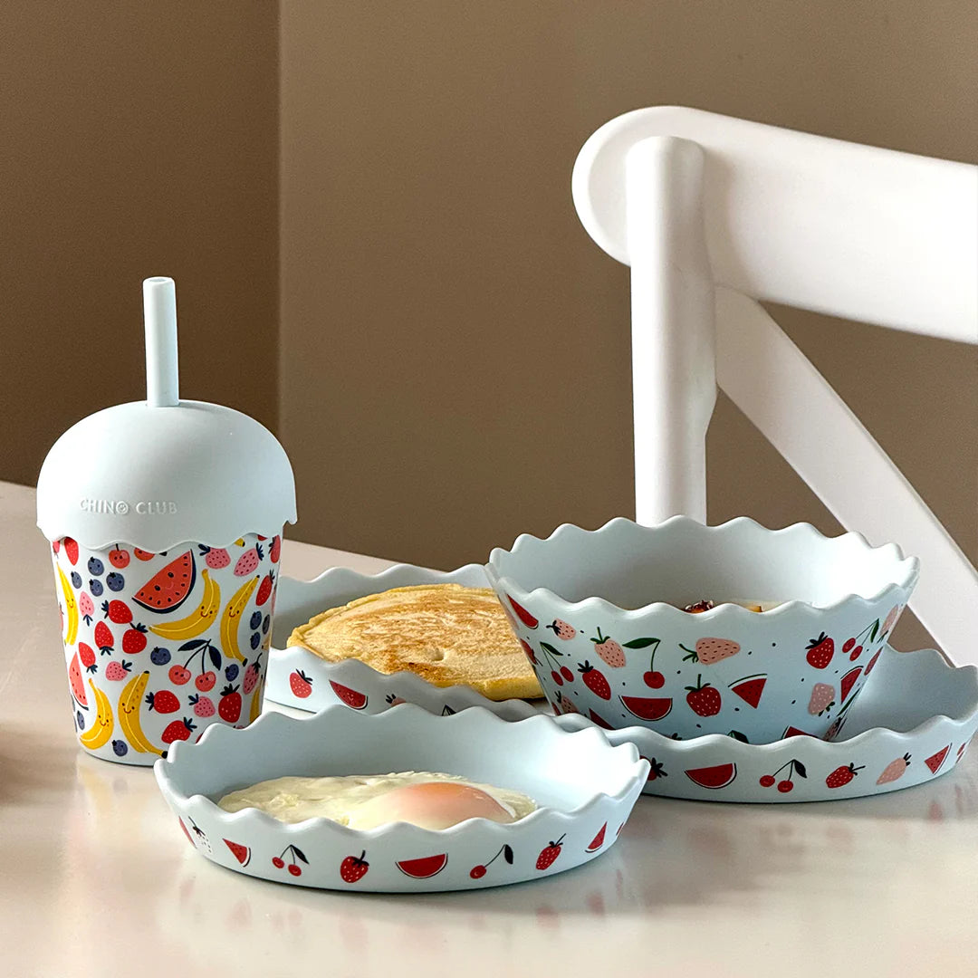 Chino Club / Mini Smoothie Cup & Straw 200ml - Fruits Blue