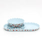 Chino Club / Silicone Bowl and Plate Set - Fruits Blue