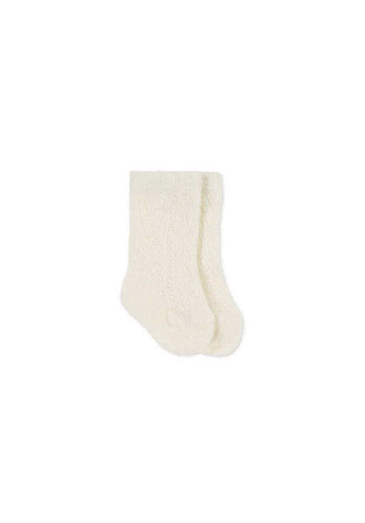 Jamie Kay / Cable Weave Knee High Sock - Plaster
