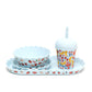 Chino Club / Silicone Bowl and Plate Set - Fruits Blue