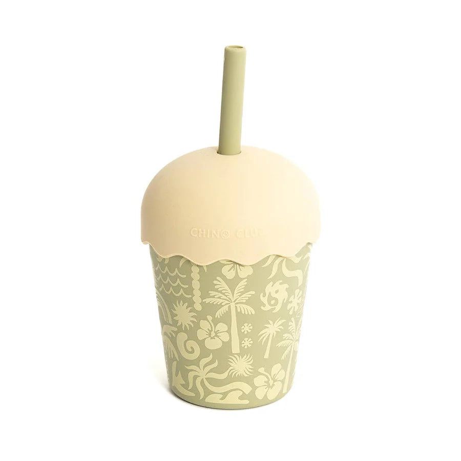 Chino Club / Mini Smoothie Cup & Straw 200ml - Moana Sage