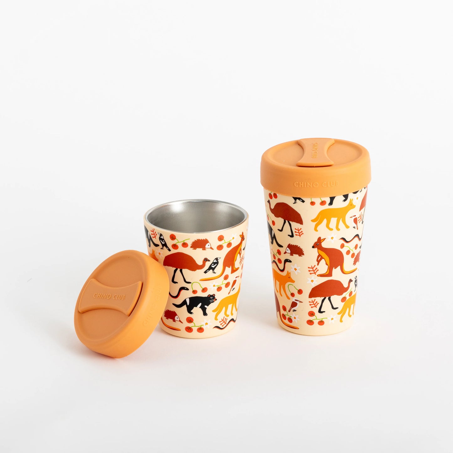 Chino Club / Stainless Steel Coffee Cup 240ml - Australian Animals