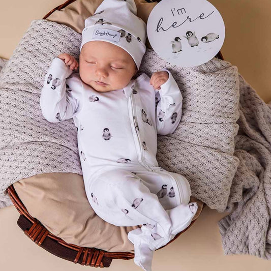 Snuggle Hunny / Zip Footie - Penguin