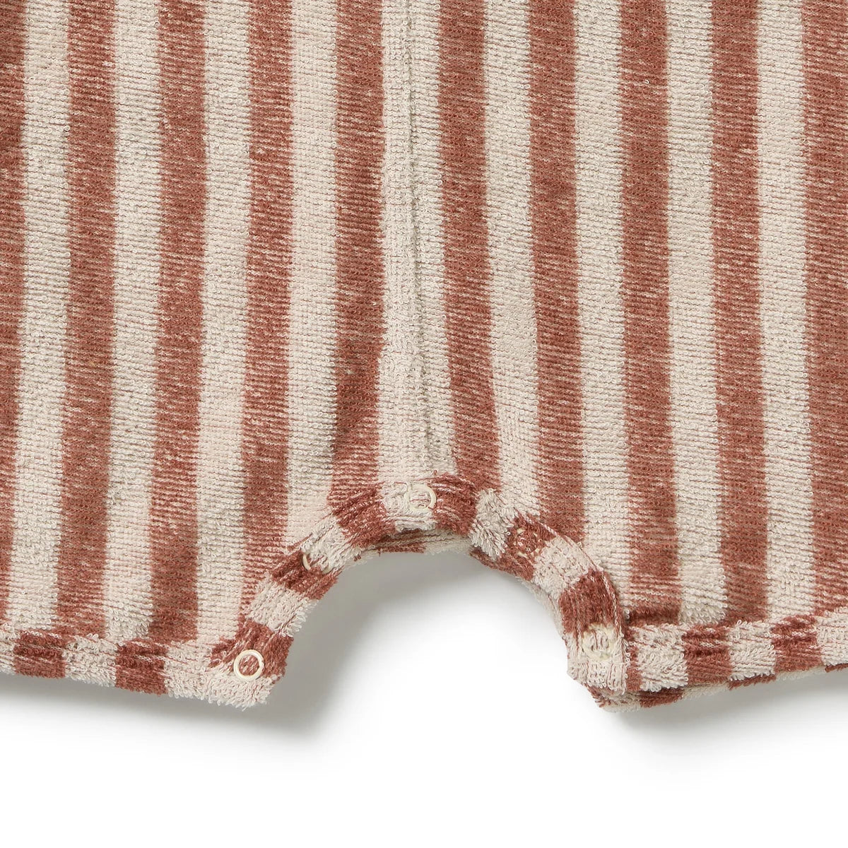 Wilson & Frenchy / Cherry Cola Stripe Organic Terry Growsuit