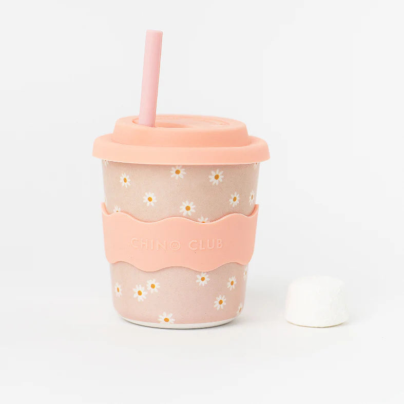 Chino Club / Kids Keep Cup 240ml - Pink Daisy