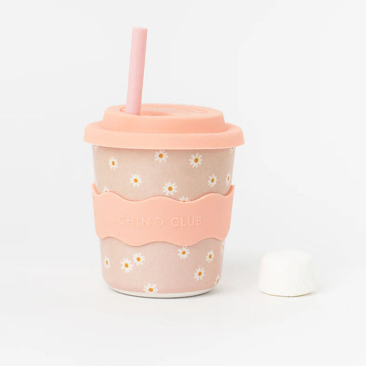Chino Club / Kids Keep Cup 240ml - Pink Daisy