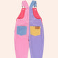 Huxbaby / Colour Block Girl Cord Overalls