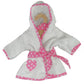 Hopscotch Doll / Doll Clothes - Pink Polka Dot Trim Robe