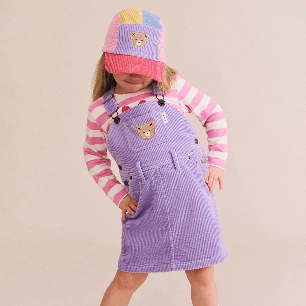 Huxbaby / Colour Block Cord Panel Cap - Girl One Size