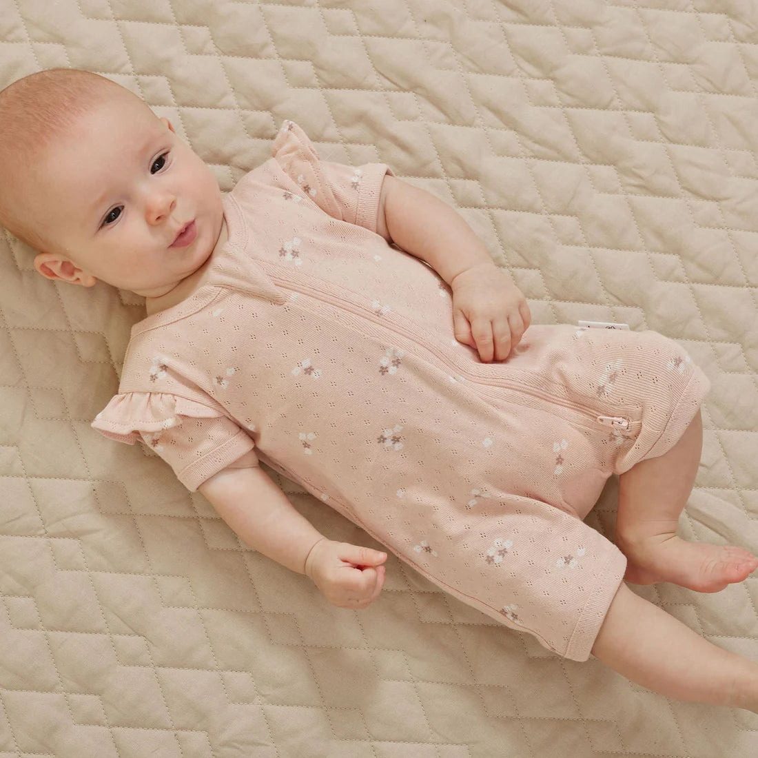 Aster & Oak / Petal Pointelle / Zip Romper