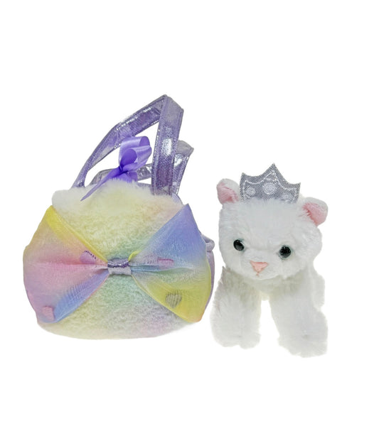 Fancy Pals / Big Bow Purple White Cat