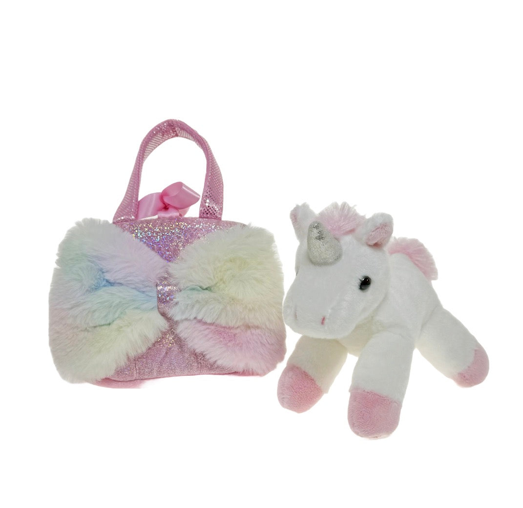 Fancy Pals / Big Bow Fluffy Pink Unicorn