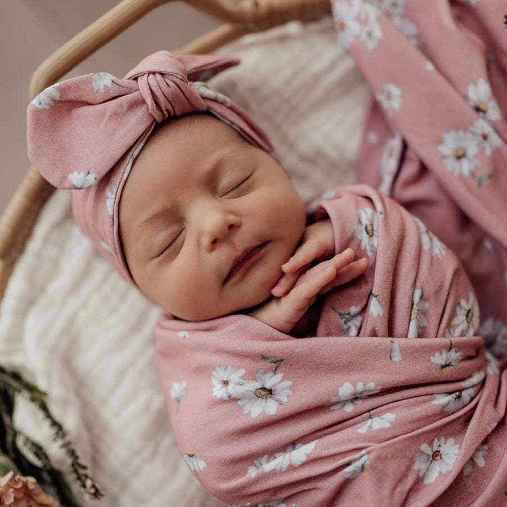 Snuggle Hunny / Jersey Wrap Set - Daisy