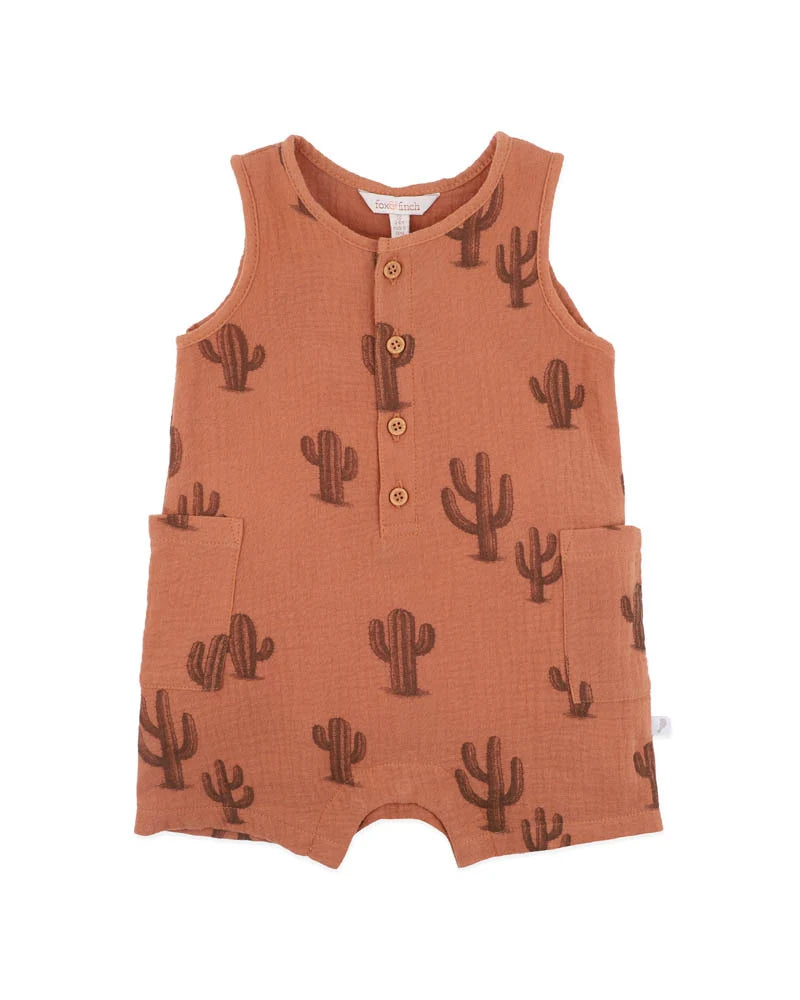 Fox & Finch / Phoenix Organic Cactus Button Up Romper