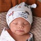 Snuggle Hunny / Knotted Beanie - Trains