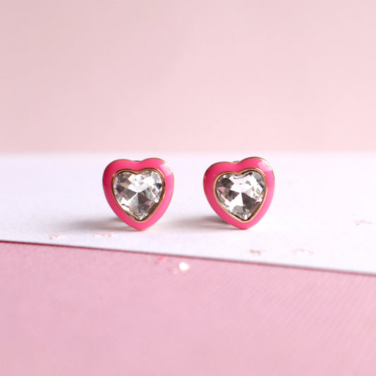 Lauren Hinkley / Bling Heart Clip-On Earrings