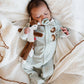 Bebe By Minihaha / Toby LS Zip Stripe Onesie