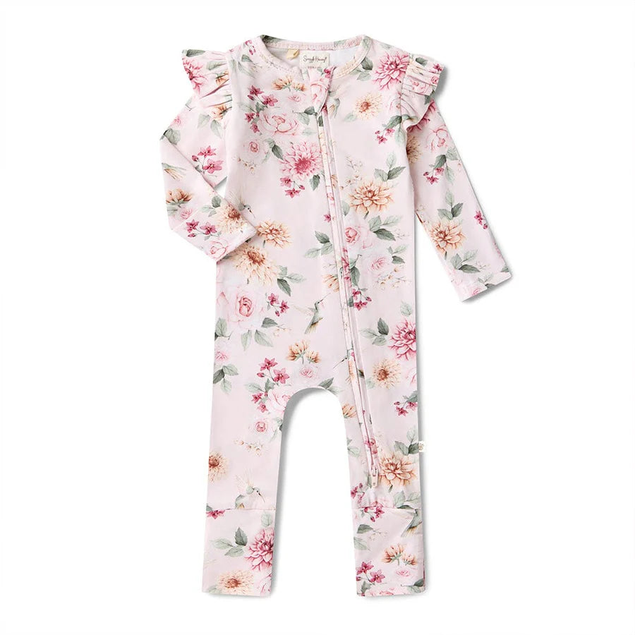 Snuggle Hunny / Snugglesuit Convertible Romper - Birds & Bloom