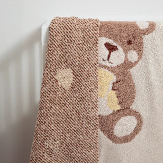 Living  Textiles / Jacquard Pram Blanket Cuddly Bear