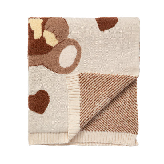 Living  Textiles / Jacquard Pram Blanket Cuddly Bear