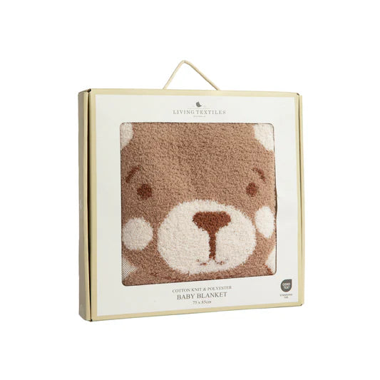 Living  Textiles / Jacquard Pram Blanket Cuddly Bear