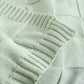 Living Textiles / Cotton Knitted Pram Blanket Checkered Seafoam