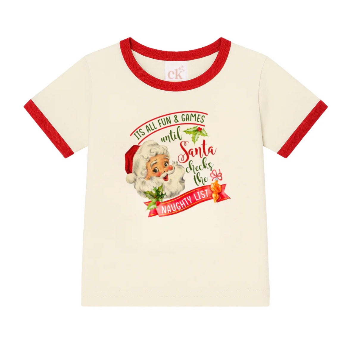 Confetti Kidz / Bamboo Tee - Santa's Naughty List