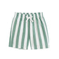 Confetti Kidz / Linen Shorts - Classic Green Stripe