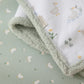 Living Textiles / Organic Jersey Sherpa Pram Blanket Goosey Goosey
