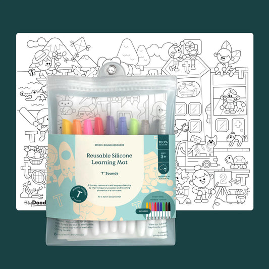 Hey Doodle / Speech Sound "T" Silicone Mat