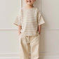 Jamie Kay / Waffle Leith Tee - Staple Stripe Oat/Cloud