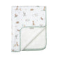 Living Textiles / Organic Jersey Sherpa Pram Blanket Australiana