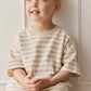 Jamie Kay / Waffle Leith Tee - Staple Stripe Oat/Cloud