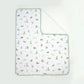 Living Textiles / Organic Jersey Sherpa Pram Blanket Australiana