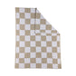 Living Textiles / Chenille Pram Blanket Taupe Check