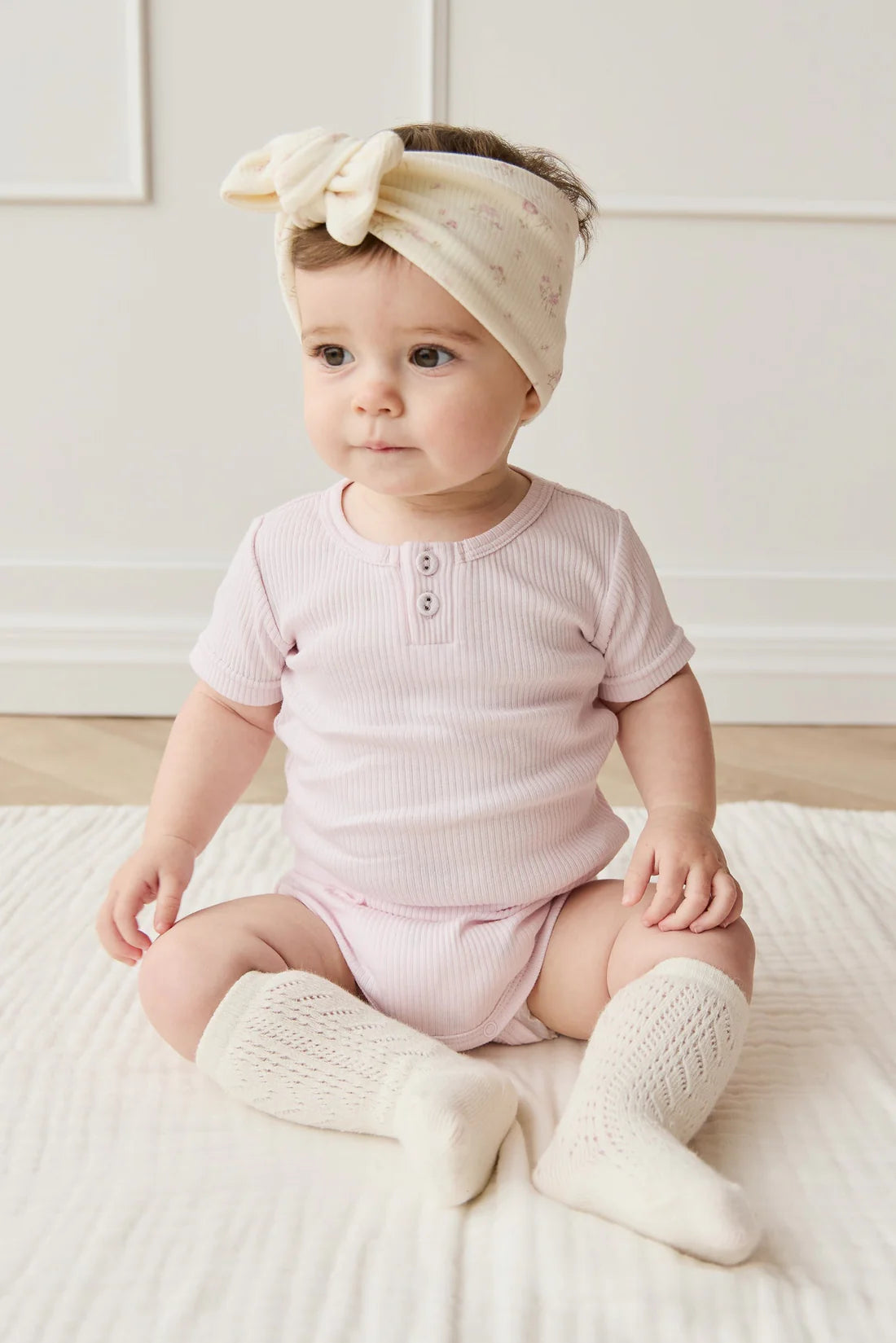 Jamie Kay / Cotton Modal Darcey Rib Tee Bodysuit - Cassia