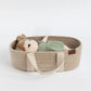 Living Textiles / 100% Cotton Rope Doll Basket - Blush