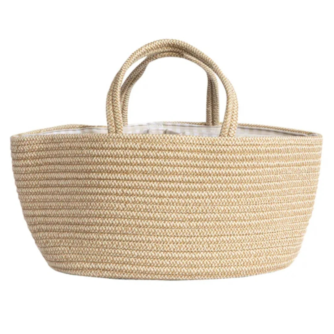 Living Textiles / Nappy Caddy With Liner - Tractor Ride/Gingham