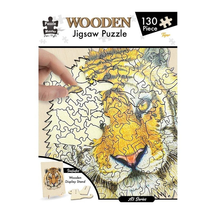 Puzzle Master / Wooden Jigsaw Puzzle - Tiger 130 Piece