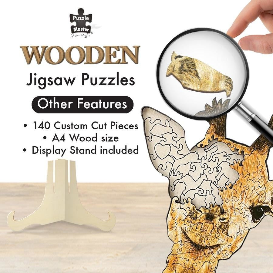Puzzle Master / Wooden Jigsaw Puzzle - Giraffe 128 Piece