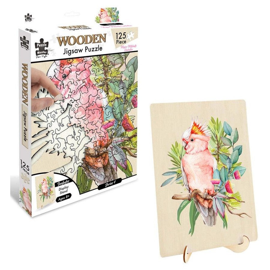 Puzzle Masters / Wooden Jigsaw Puzzle - Major Mitchell Cockatoo 125 Piece