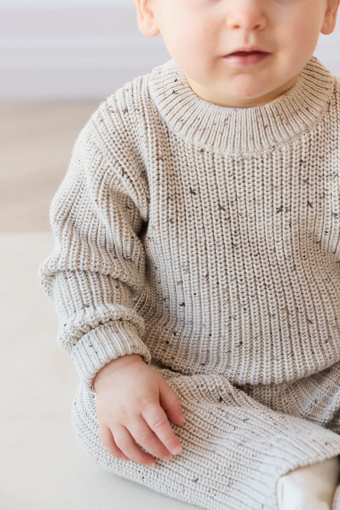 Jamie Kay / Leon Jumper - Oatmeal Balm Wolf Fleck