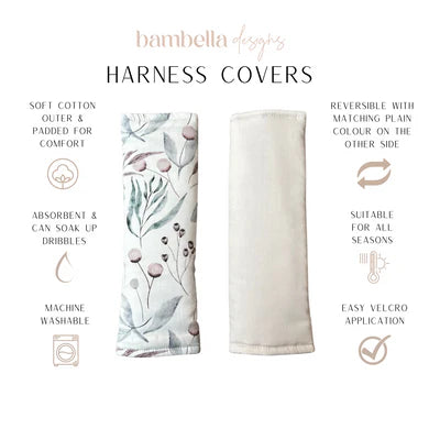 Bambella Designs / Harness Covers - Botanical