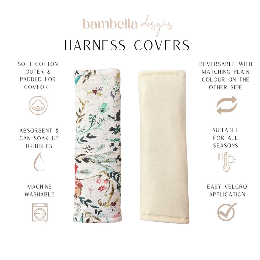 Bambella Designs / Harness Covers - Wild Flower