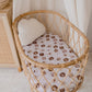 Bambella Designs / Waterproof Fitted Bassinet Sheet - Bear In There
