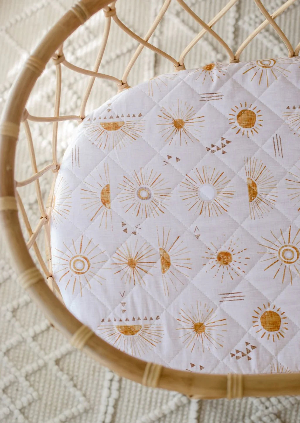 Bambella Designs / Waterproof Fitted Bassinet Sheet - Bohemian Sunshine
