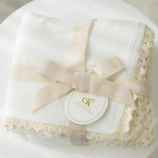 Confetti Kidz / Classic Muslin Blanket - White