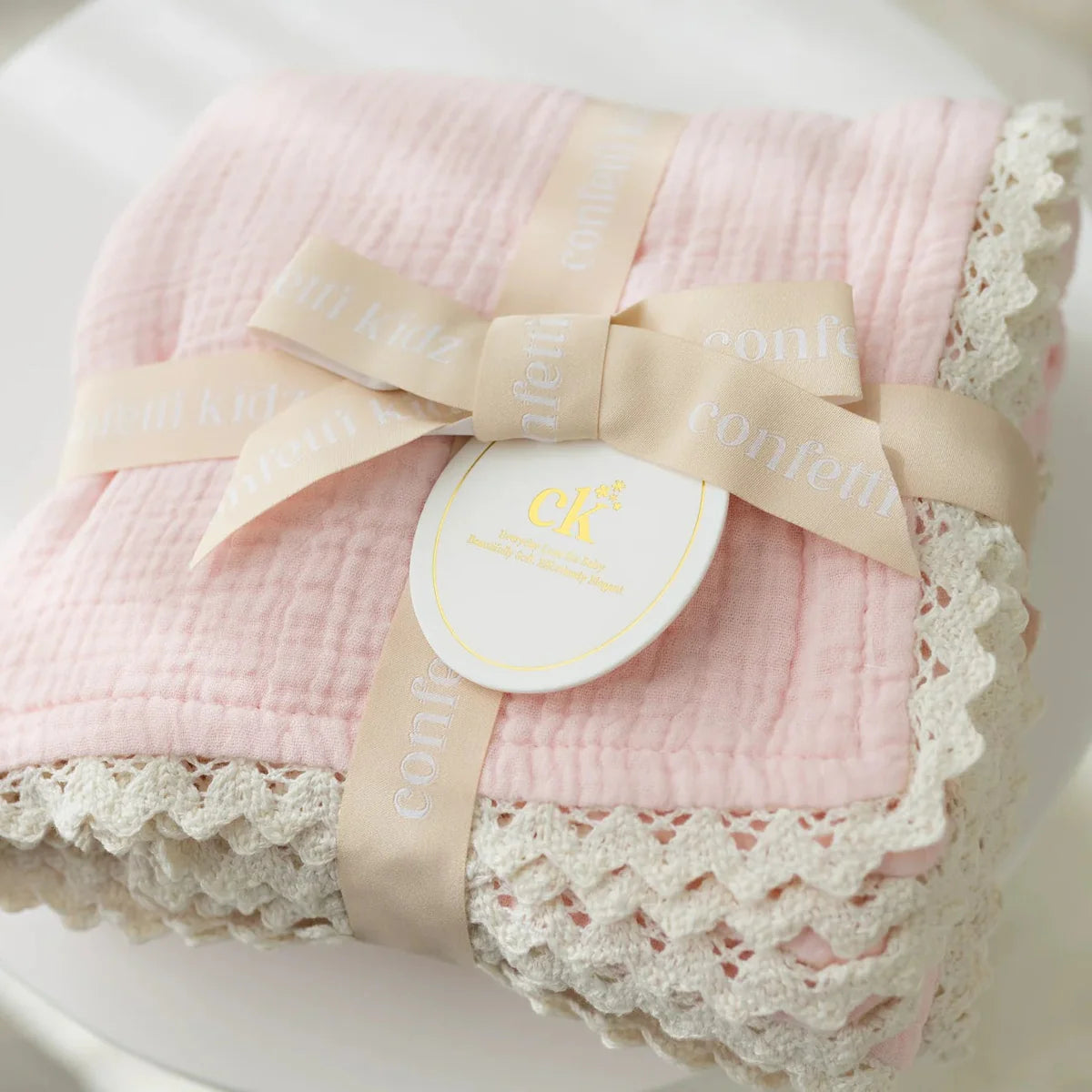 Confetti Kidz / Classic Muslin Blanket - Soft Pink