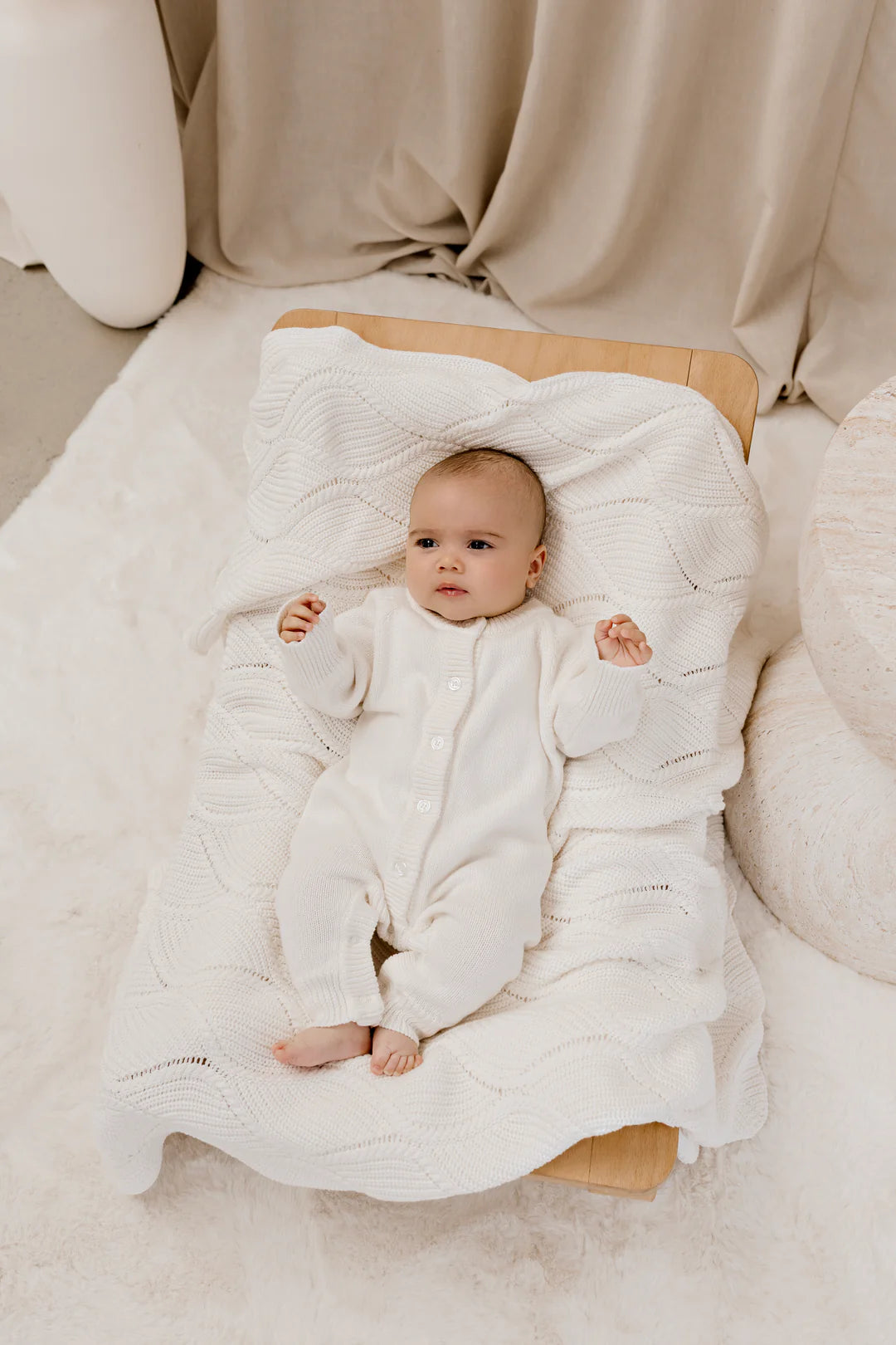 Confetti Kidz / Classic Knit Romper - Milk