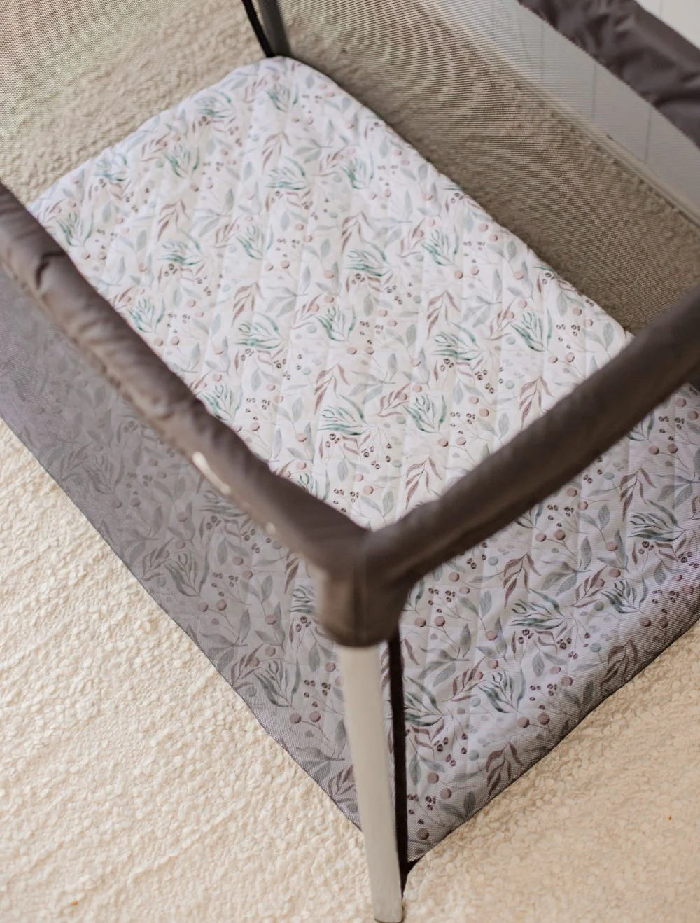 Bambella Designs / Portacot/Travel Cot Waterproof Fitted Sheet - Botanical